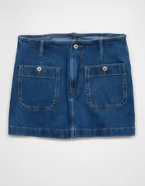 Falda Mujer Azul Talla 4 5101086 American Eagle