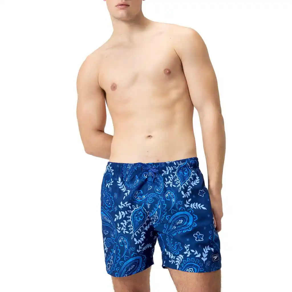 Pantaloneta Printed Leisure 16 Pulgadas V2 Hombre Azul-l