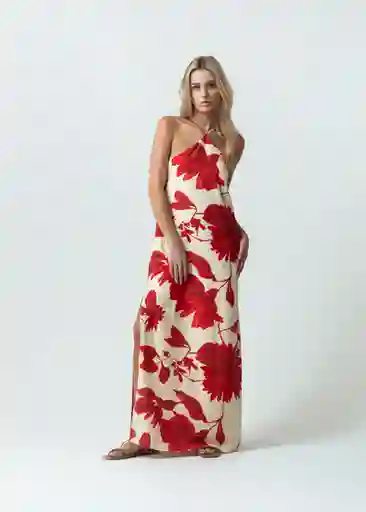 Vestido Tiani Mujer Rojo Pompeya Oscuro Talla S 472G327 Naf Naf