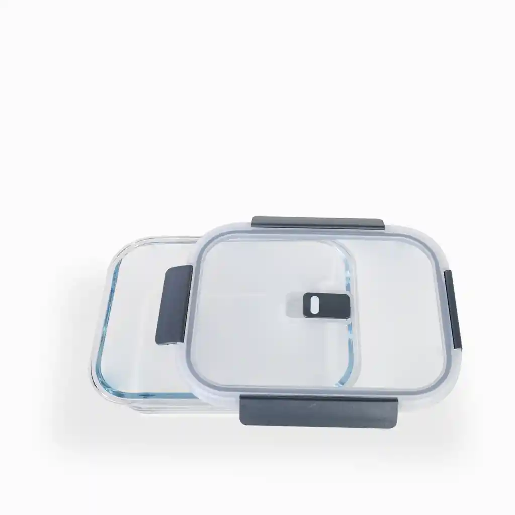 Ambiente Gourmet Recipiente en Borosilicato Gris Con Tapa
