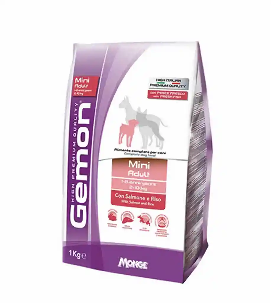 Gemon Dog Mini Adult Salmon and Rice 1 Kg