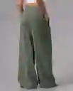 Pantalón Con Prences Mujer Verde Velado Medio T 8 93336 Rifle
