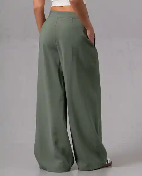 Pantalón Con Prences Mujer Verde Velado Medio T 8 93336 Rifle