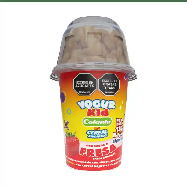 Colanta Yogur Kid Sabor Fresa con Cereal Azucarado