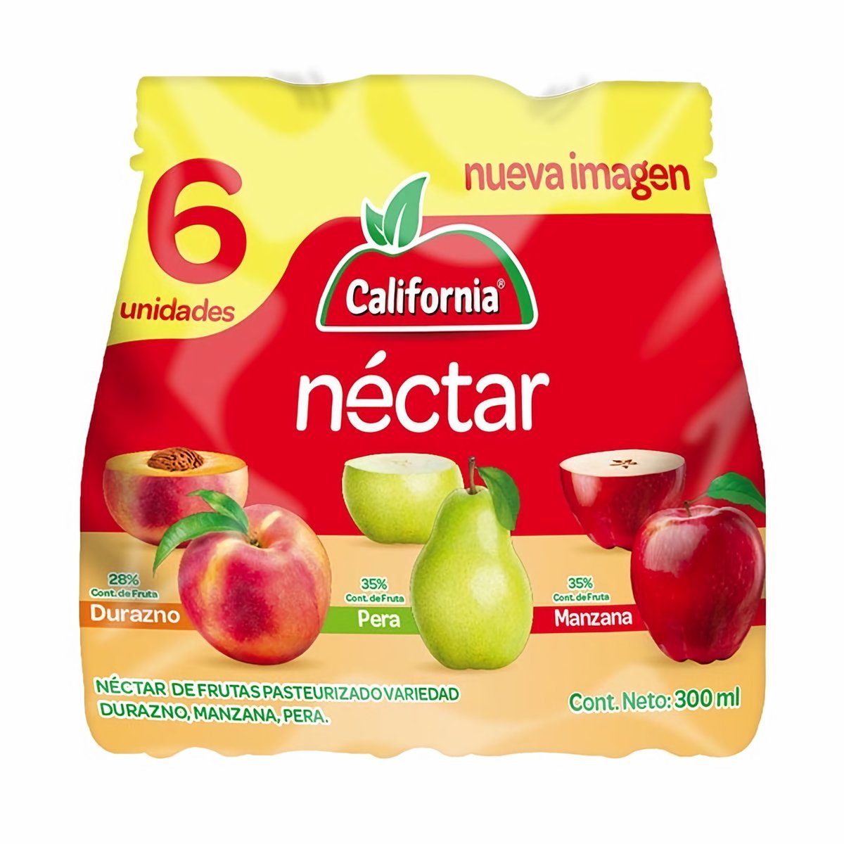 California Néctar de Frutas Sabores Surtidos 6 x 300 ml