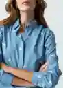 Camisa Mujer Azul Indigo Medio L Naf Naf
