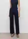 Pantalón Brin Navy Talla L Mujer Mango