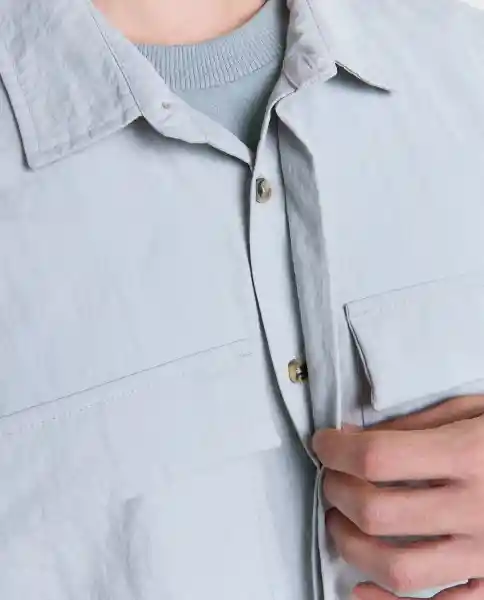 Camisa Hombre Gris Talla L 819G006_GRI154704 Americanino