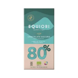 Equiori Chocolate Oscuro Orgánico 80% Sugar Free