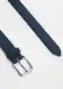 Cinturón Suede Navy Talla 80 Hombre Mango