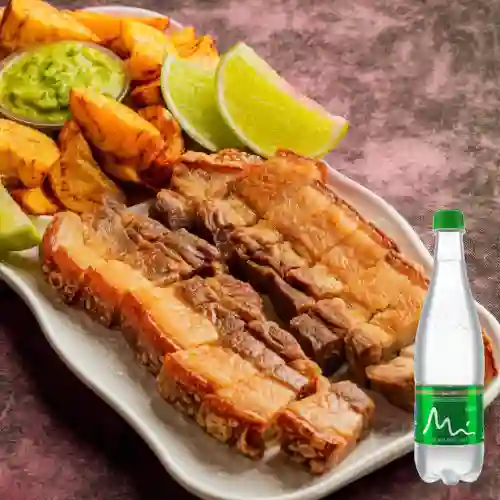Combo Chicharrón + Manantial con Gas 600 ml