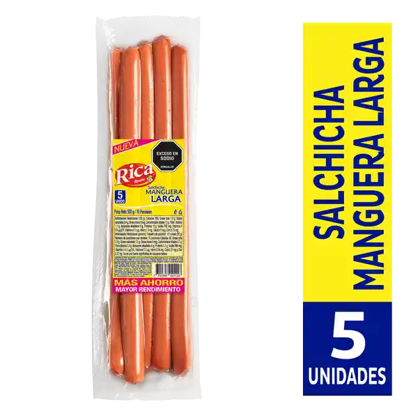 Rica Salchicha Larga Manguera 500 g