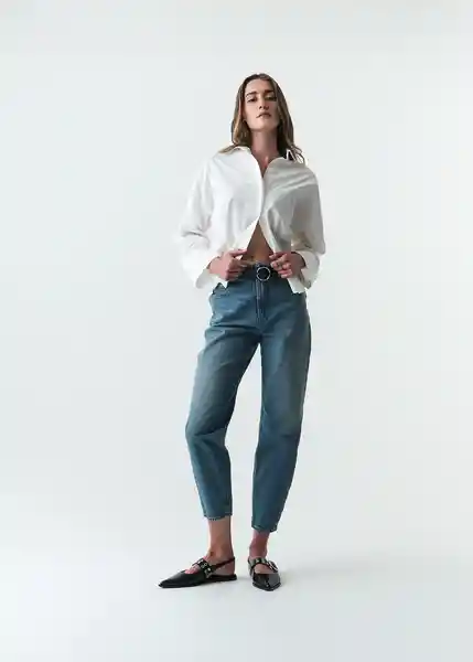 Camisa Remi Mujer Crudo Puro Claro Talla ML 413G362 Naf Naf