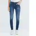 Jean High Rise Cosmo Medio Mujer Azul Talla 8 Chevignon