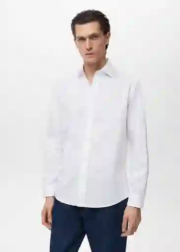 Camisa Play Blanco Talla L Hombre Mango