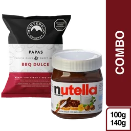 Combo Papa Bbq Dulce + Nutella Pasta Dulce Avellanas y Cacao