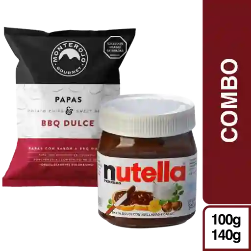 Combo Papa Bbq Dulce + Nutella Pasta Dulce Avellanas y Cacao