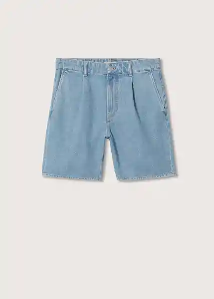 Short Pinza Tejano Claro Talla 42 Hombre Mango