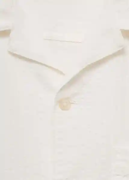 Camisa Muzza Offwhite Talla M Hombre Mango