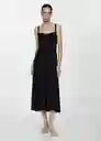 Vestido Cali Negro Talla L Mujer Mango