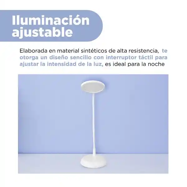 Lámpara de Escritorio Modelo Ald Db58 Blanco Miniso