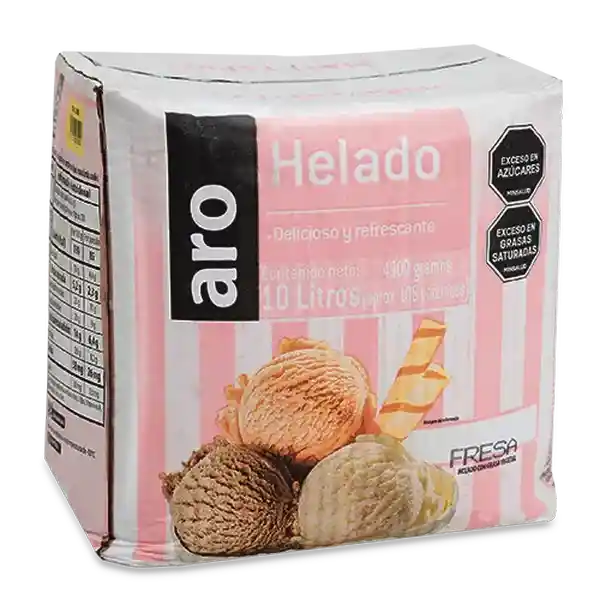 Helado Vainilla Fresa Aro