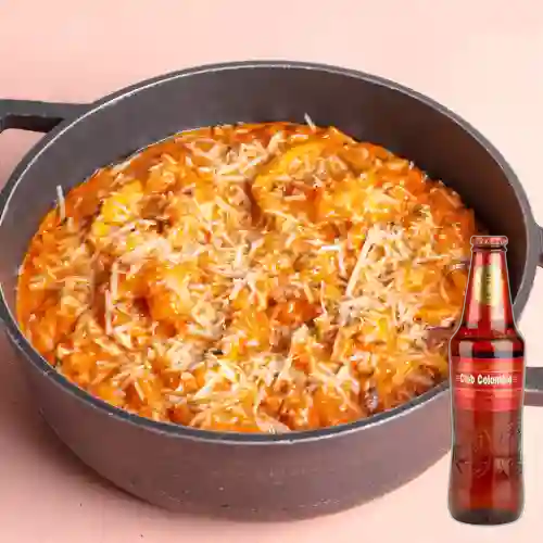 Combo Arroz c/ Mariscos + Club col. Roja 330ml