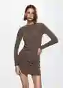 Vestido Petra Marron Talla L Mujer Mango