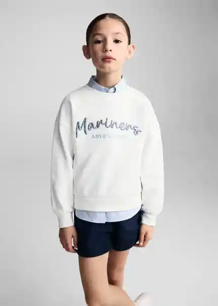 Buzo Sudadera Mariners Off White Talla 06 Niñas Mango