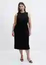 Vestido Fertina Negro Talla S Mujer Mango