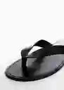 Sandalias Flipflea Negro Talla 41 Hombre Mango