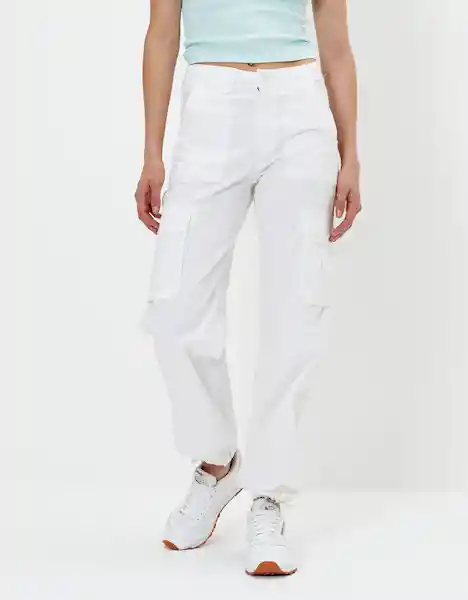 Pantalón Mujer Blanco Talla 4 LONG American Eagle