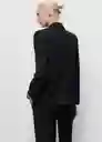Blazer Americana Bergen Navy Talla M Mujer Mango