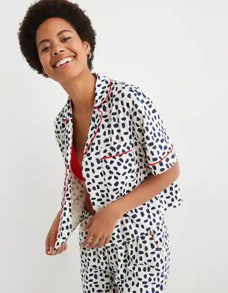 Camisa Pijama Aerie Negro Talla XS American Eagle 27821286