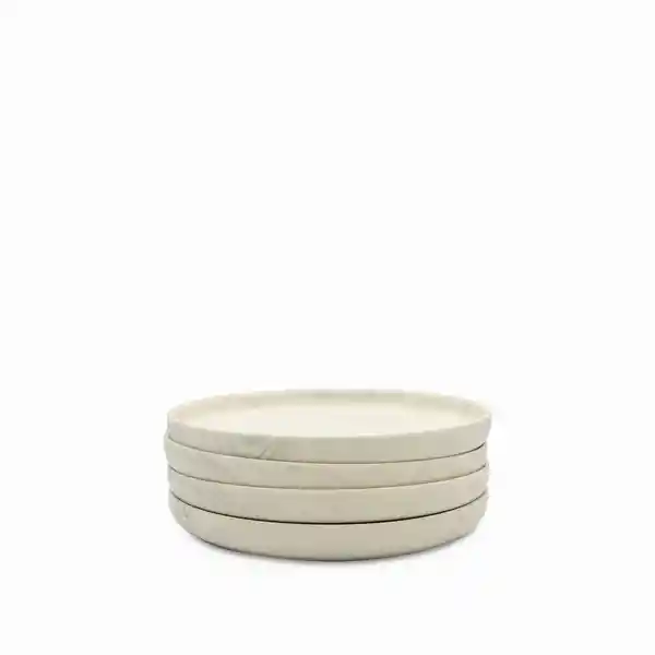 Set Plato Mediano Mármol Cuarcita 20 cm Ambiente Gourmet