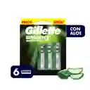 Gillette Repuesto Para Afeitar Mach3 Sensitive 6 Und