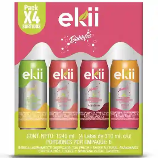 Ekii Pack Bebida Bubble Surtido