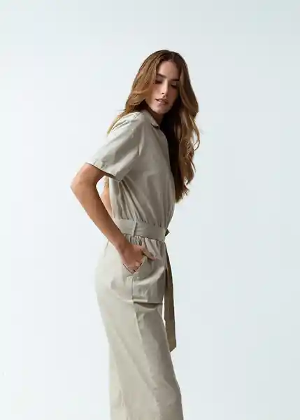 Enterizo Lucy Gris Niebla Claro Talla S Mujer 561G360 Naf Naf