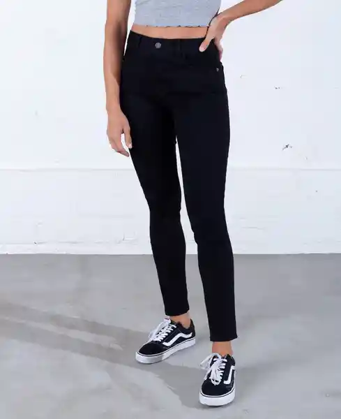 jean skinny anna tiro alto para mujer negro talla 10 mujer Naf-Naf