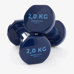 Nyamba Mancuerna Pesa Para Pilates de Vinilo Azul de 2 Kg