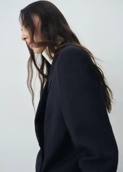 Blazer Americana Varsovia Navy Talla M Mujer Mango