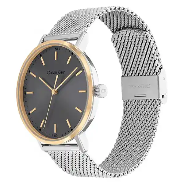 Reloj Modern Para Hombre Color Plateado 25200047 Calvin Klein