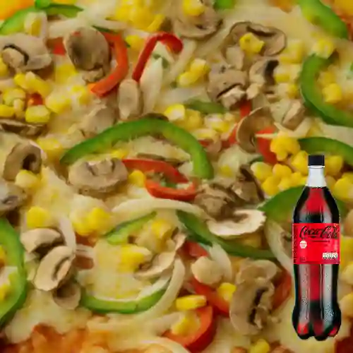 Combo Pizza Grande Vegetariana +Cocacola S/az 1.5L