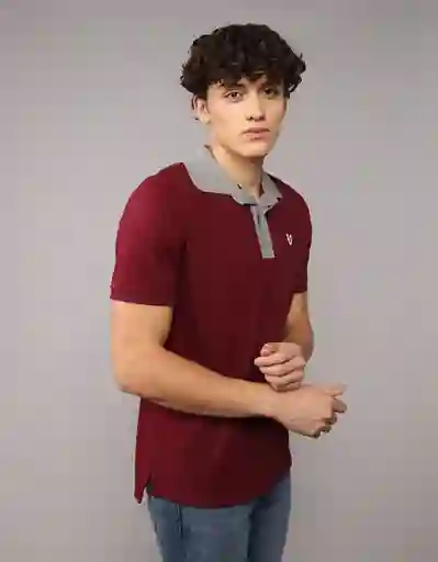 Polo Hombre Vinotinto Talla: LARGE 4882613 American Eagle