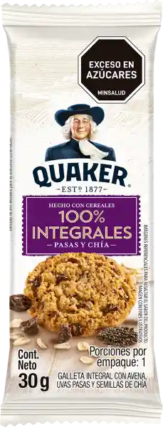 Quaker Galleta Integral Pasas y Chía