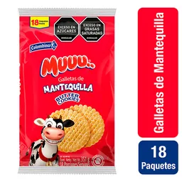 Muuu Galletas de Mantequilla por 18 und