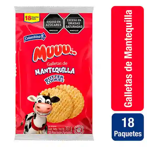 Muuu Galletas de Mantequilla por 18 und