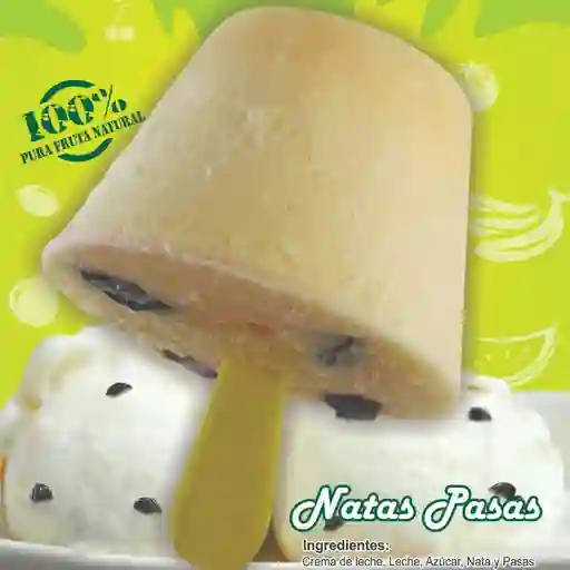 Helado de Natas con Pasas