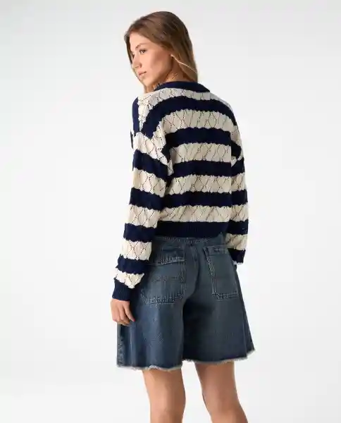 Buzo Mujer Azul Talla L 682G003_AZU194028 Americanino
