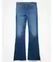 Jean Low Rise Baggy Flare Azul Talla 12 Regular American Eagle